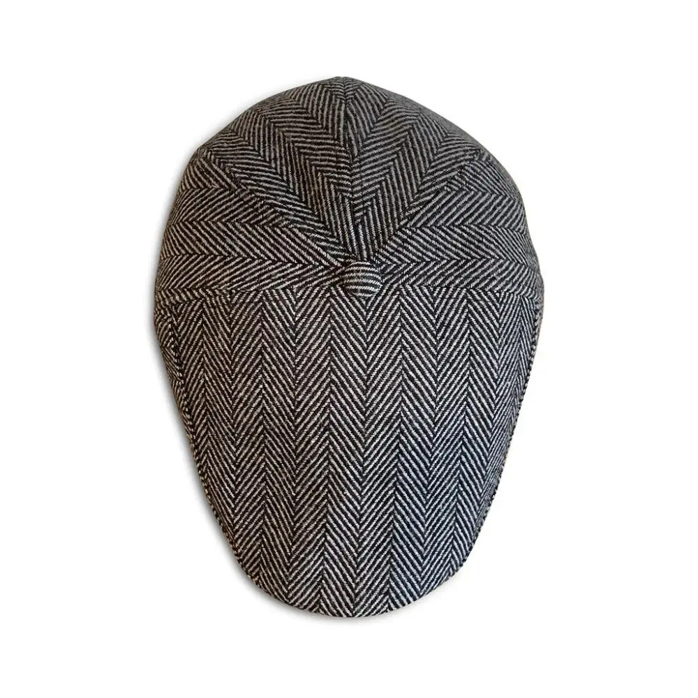 The Original 5-Panel Boston Scally Cap - Grey Herringbone