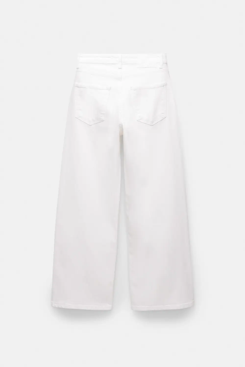 Jeans baggy blancos tiro medio