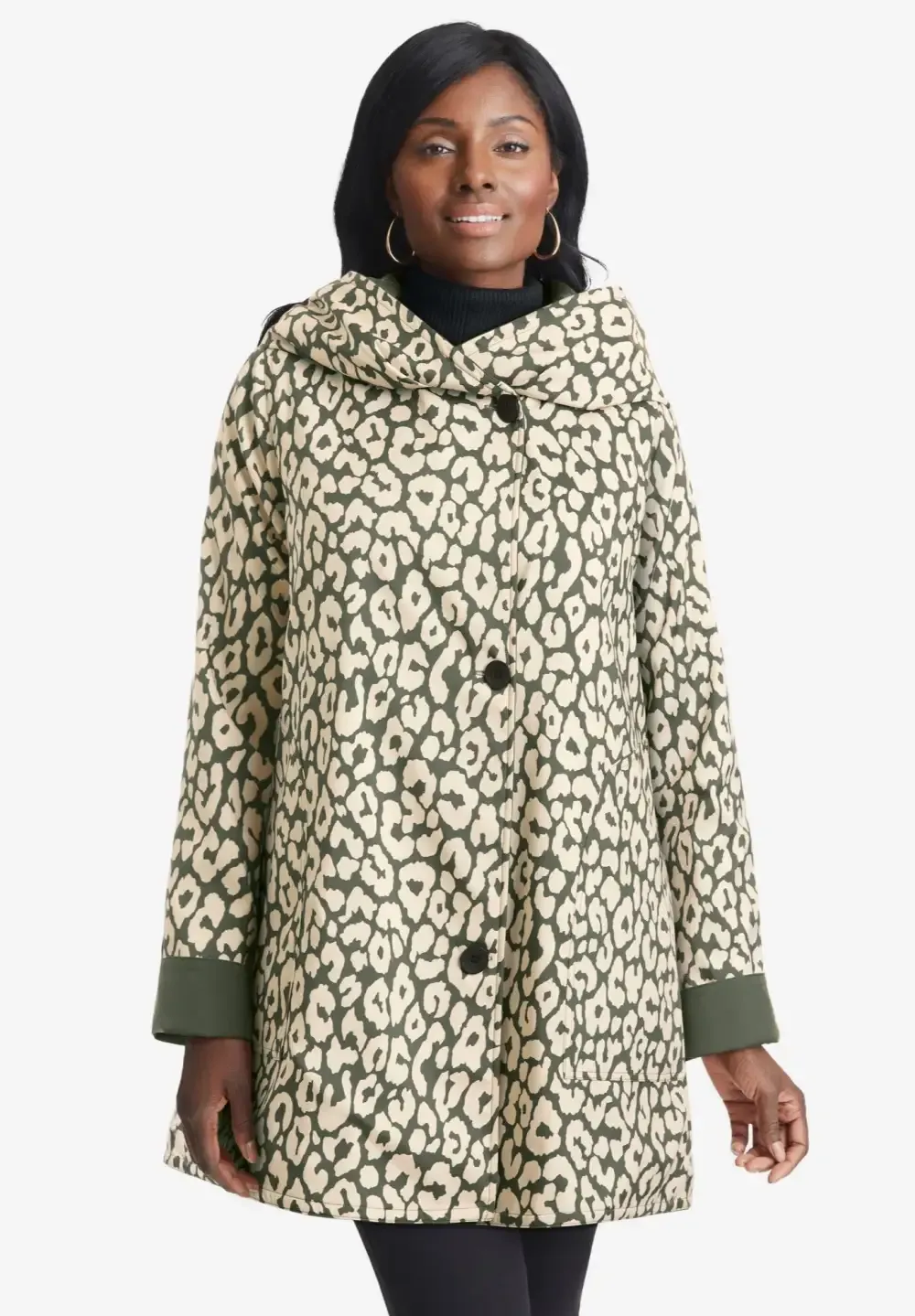 Reversible A-Line Raincoat