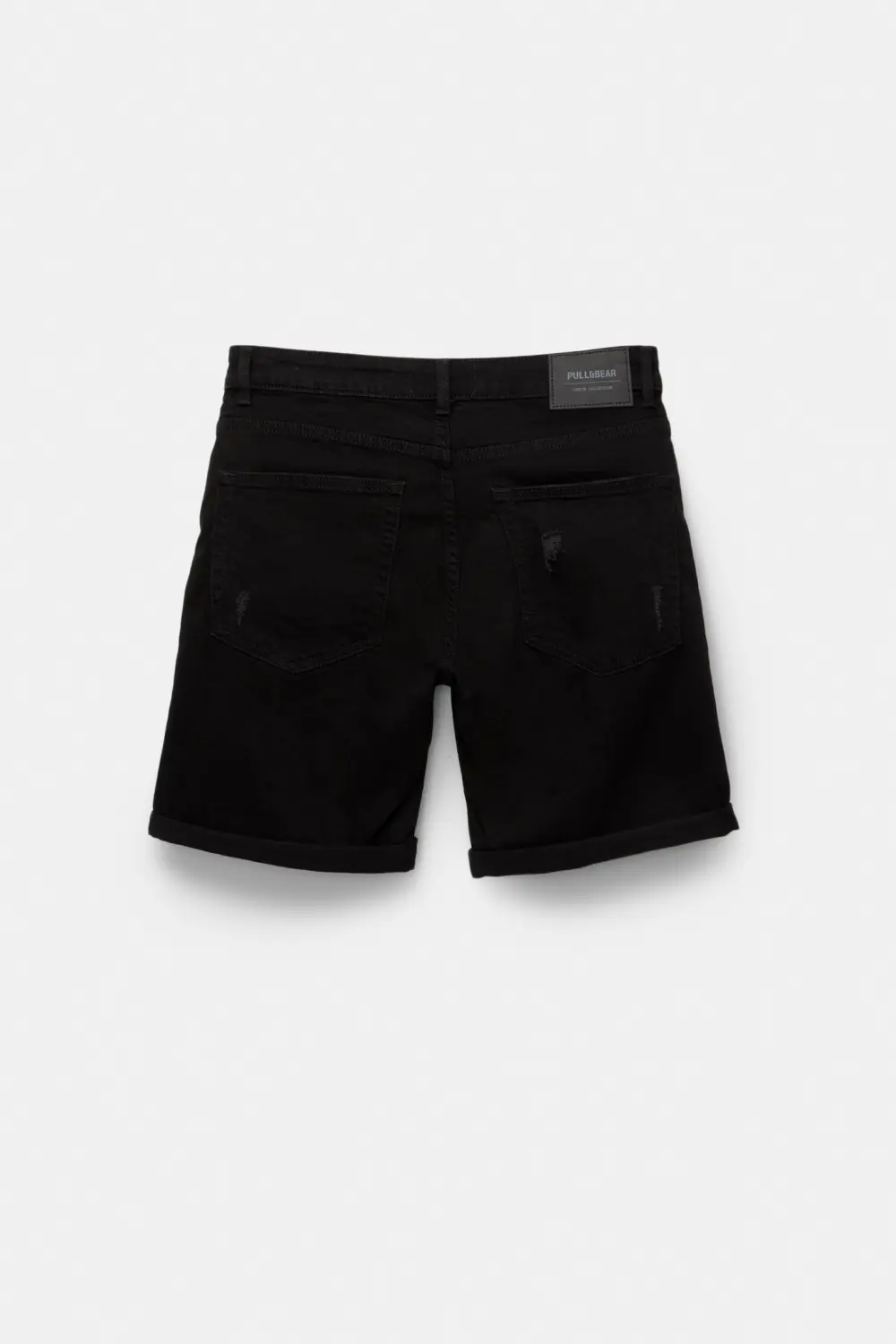 Ripped denim Bermuda shorts