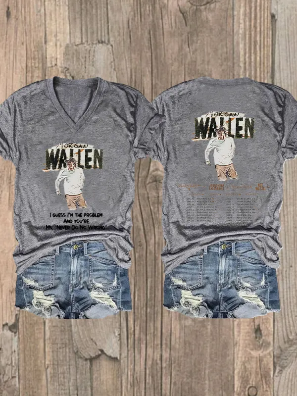 Women'S I Am The Problem Tour 2025 V-Neck T-Shirt