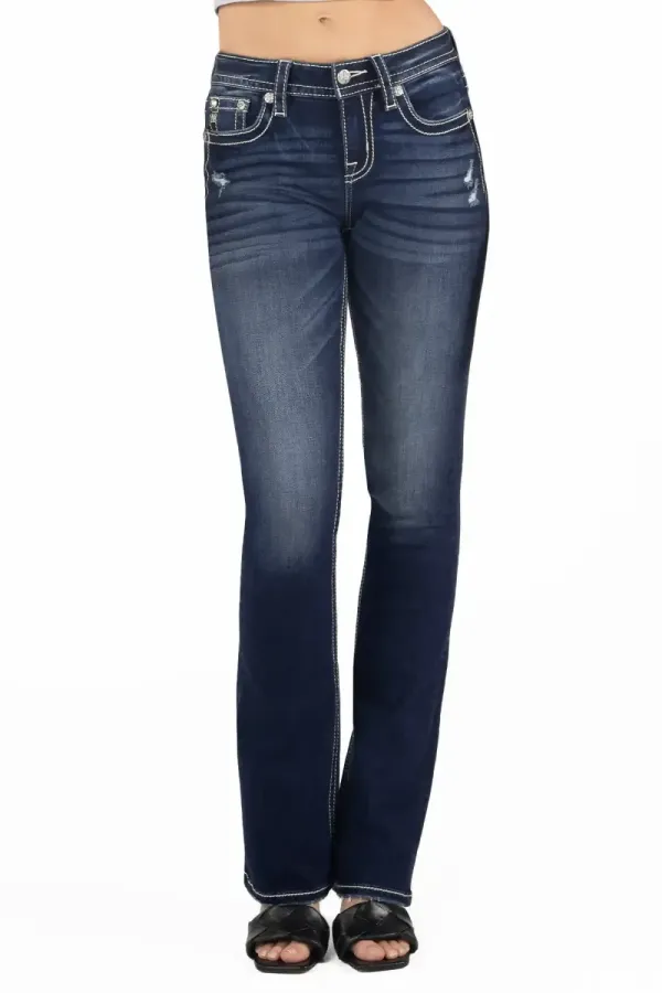 Western Longhorn Bootcut Jeans