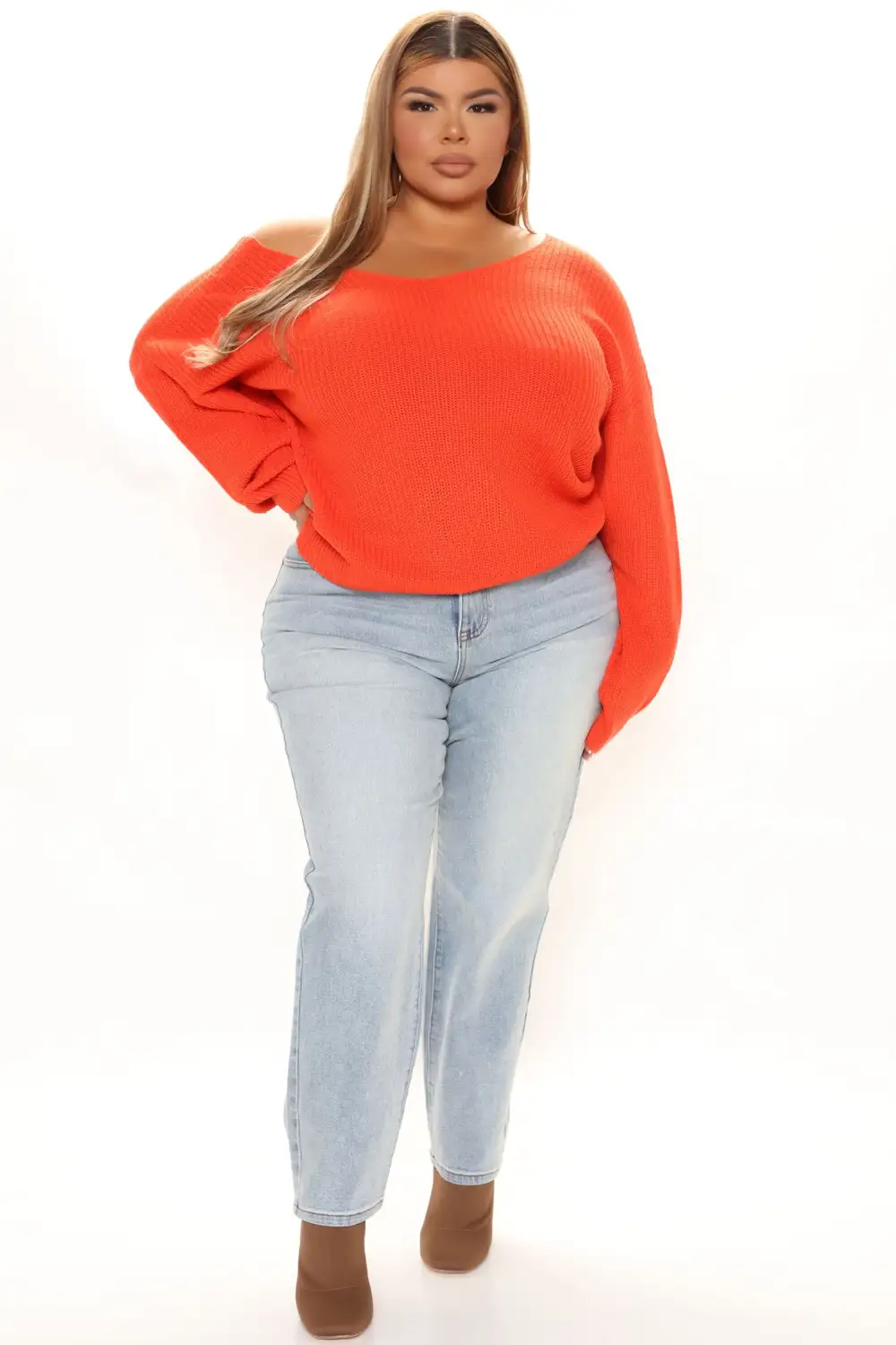 Falls Favorite Girl Sweater II - Orange