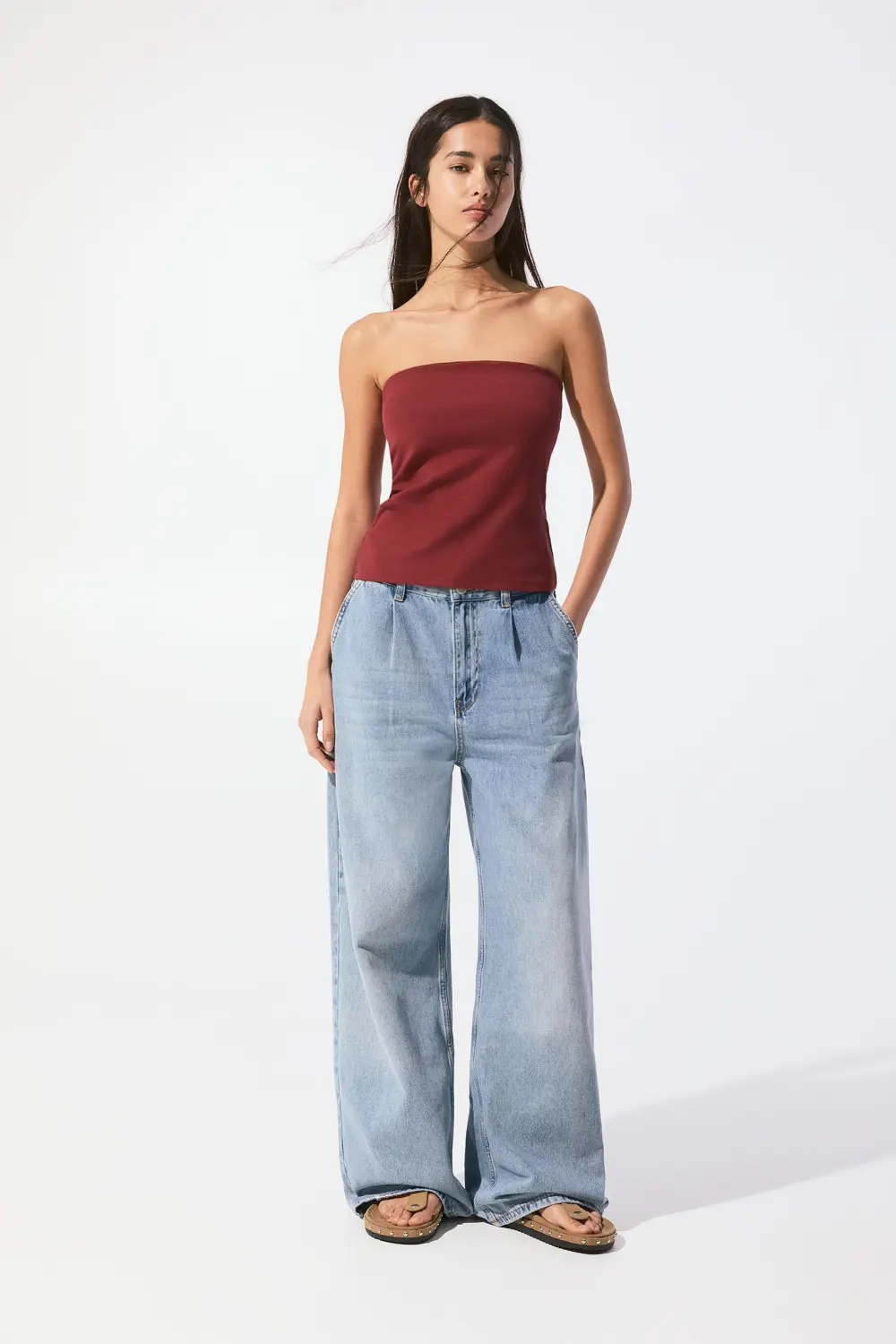 Strapless top