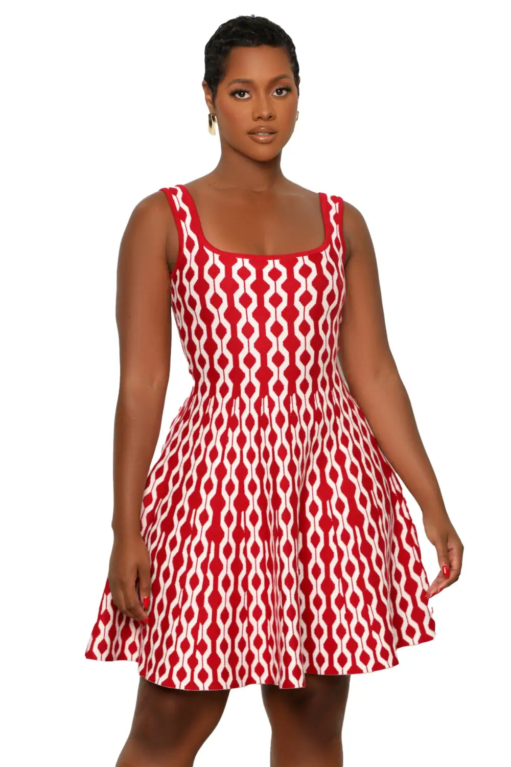 Take A Twirl Dress (Red Multi)