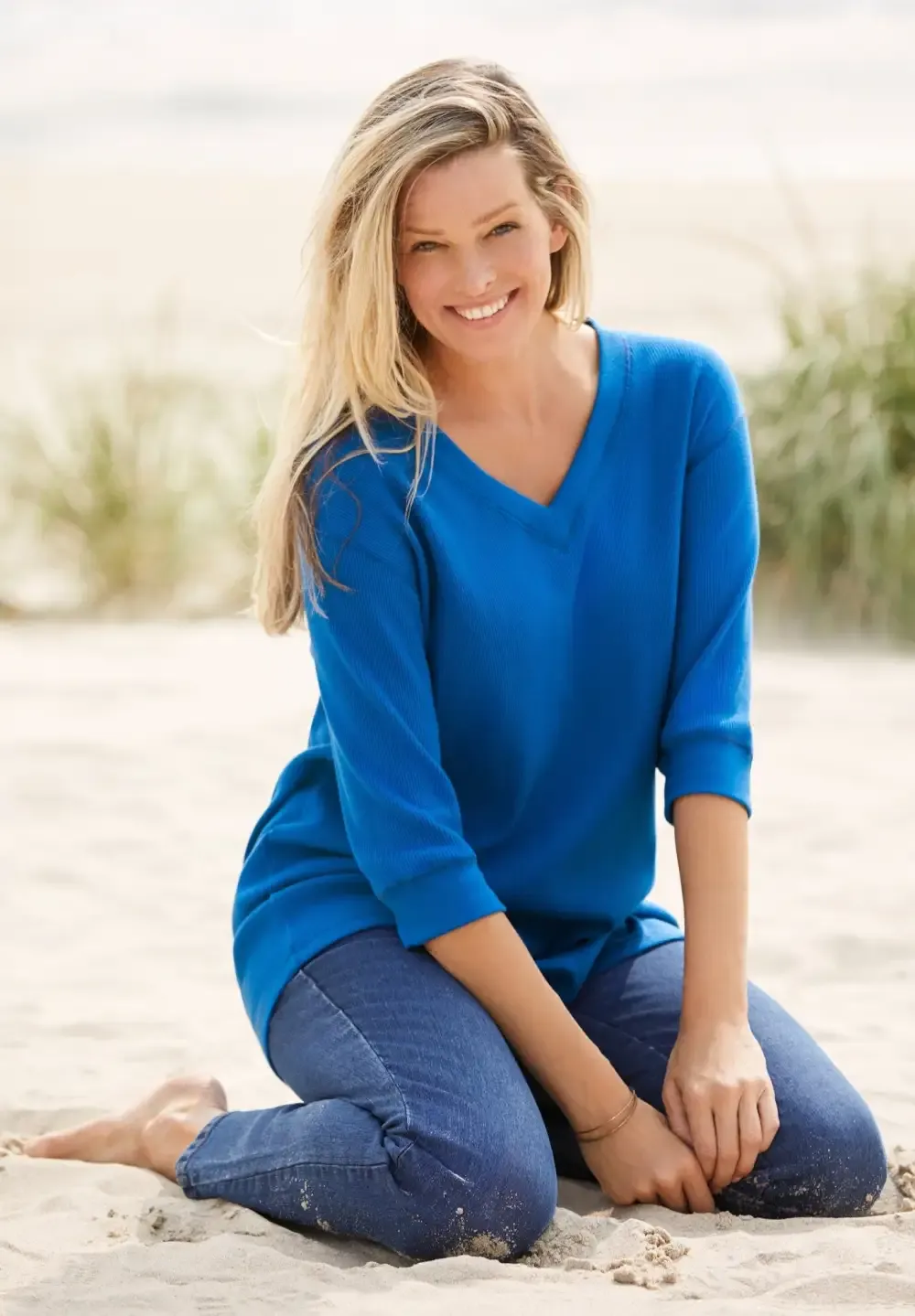 Three-Quarter Sleeve Thermal Sweatshirt