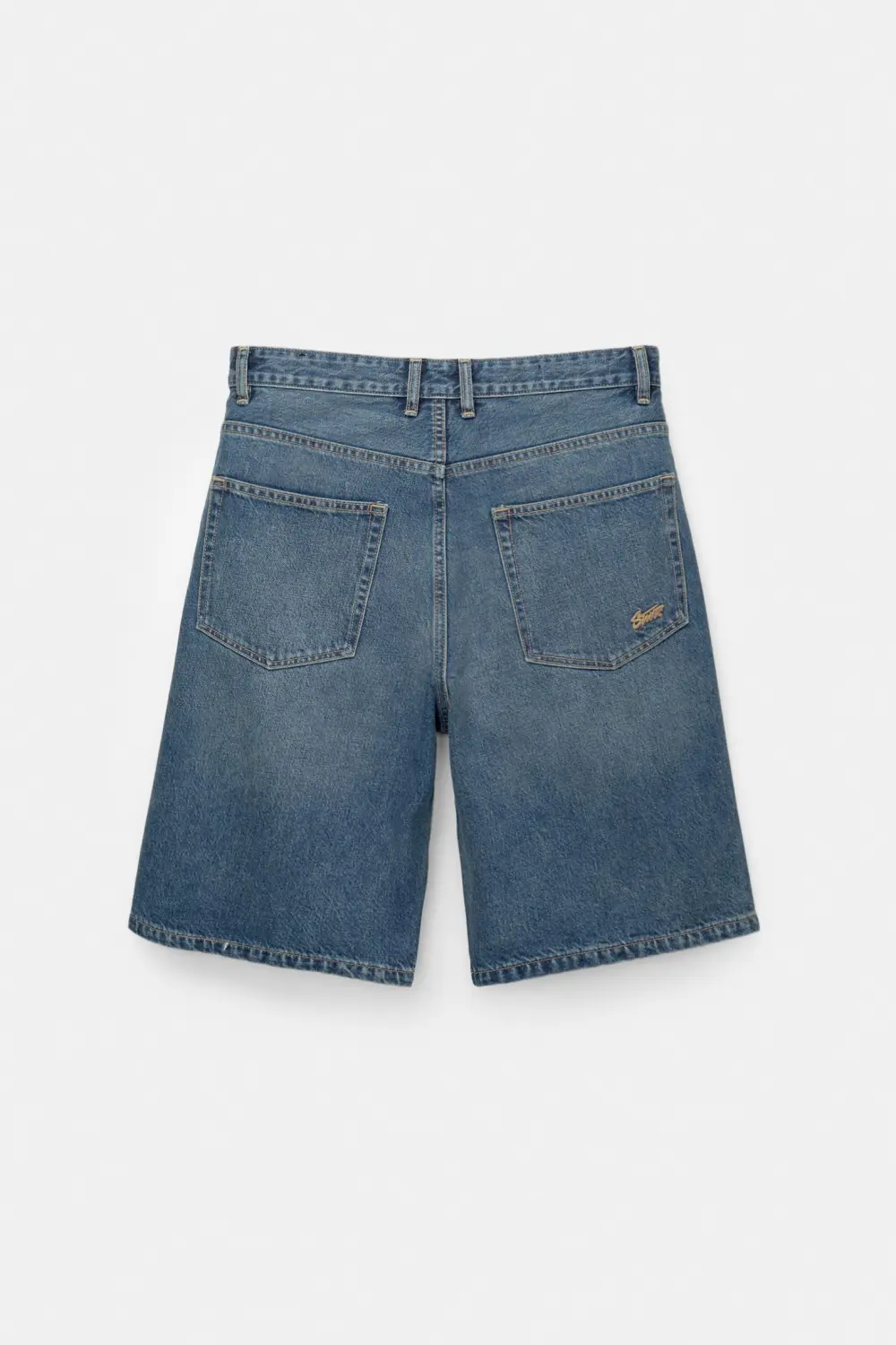 Baggy denim Bermuda shorts