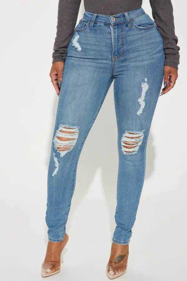 Move It High Stretch Curvy Skinny Jean - Light Wash