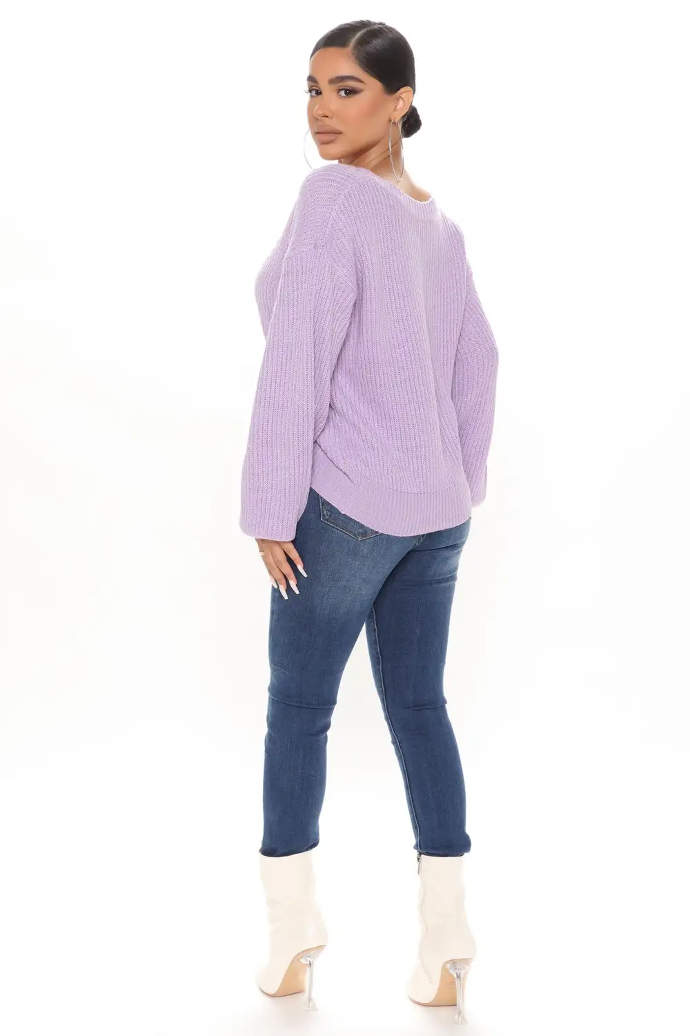 Stop And Stare Sweater - Lavender