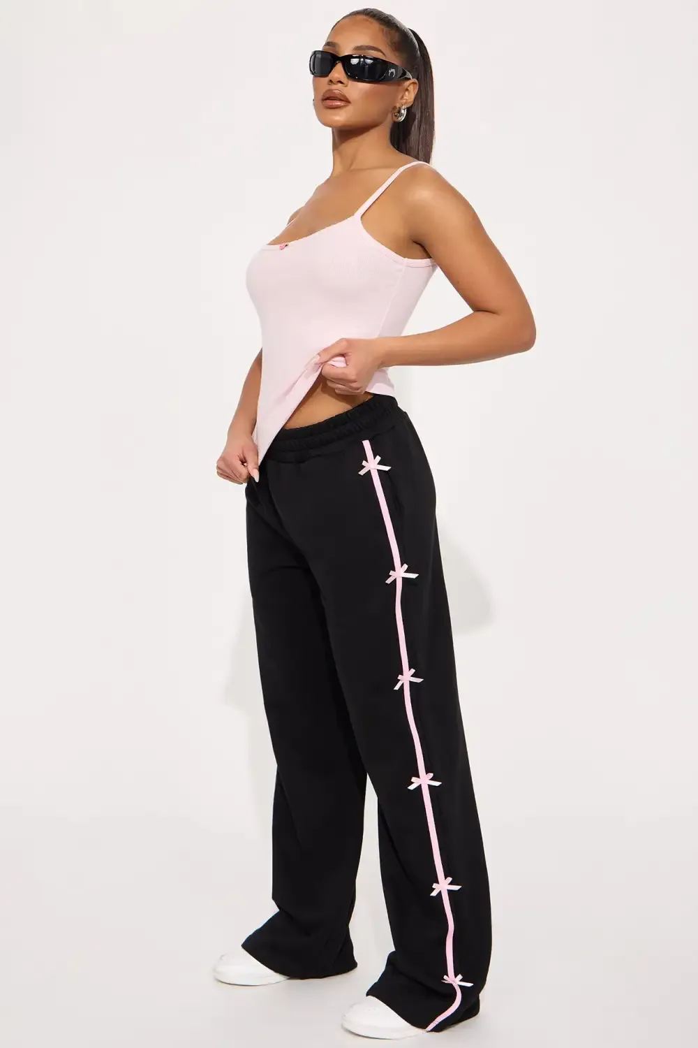 Pretty In Bows Track Pant - Black/combo
