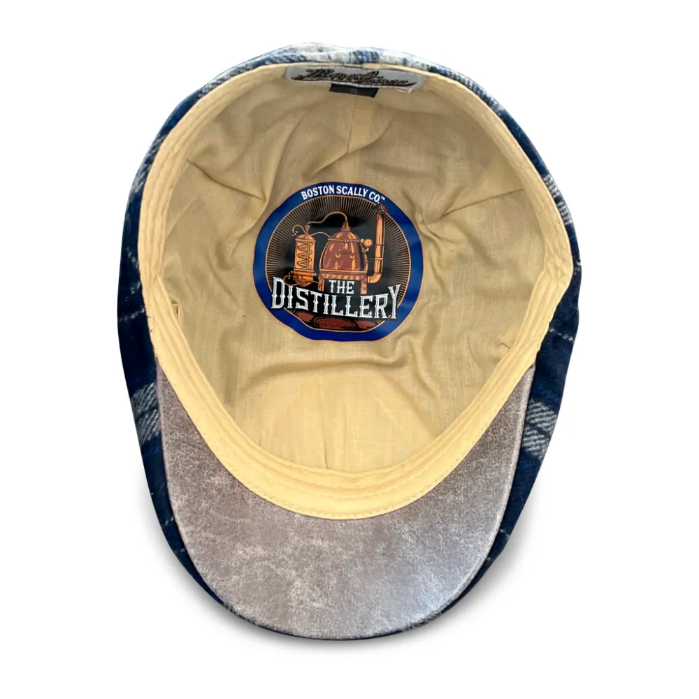 The Distillery Boston Scally Cap - Blue Mash Plaid