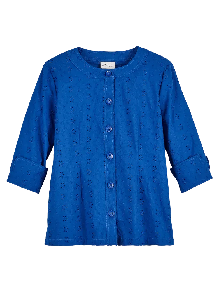 Pretty Eyelet Cotton Topper