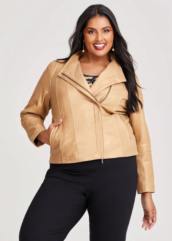 Metallic Leather Jacket