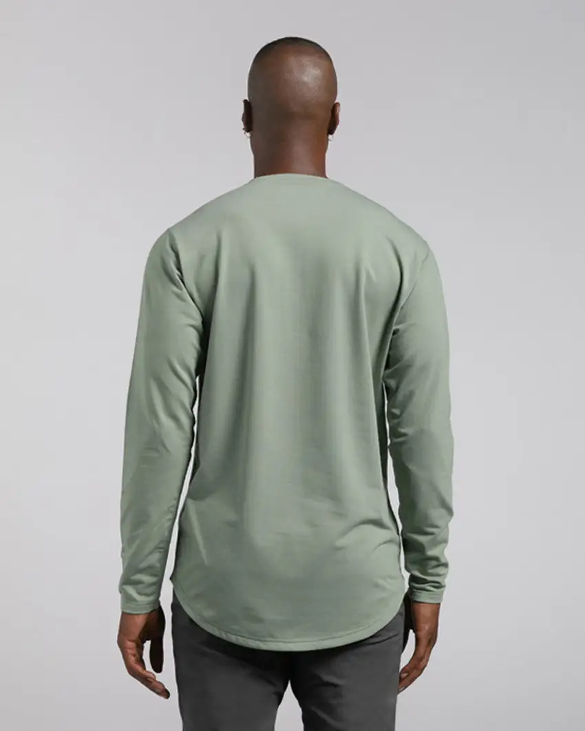 Henley Drop-Cut Long Sleeve: Bylt Signature