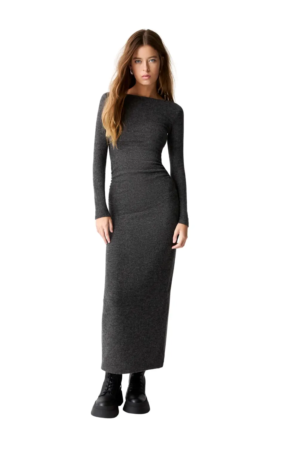 Vestido midi punto