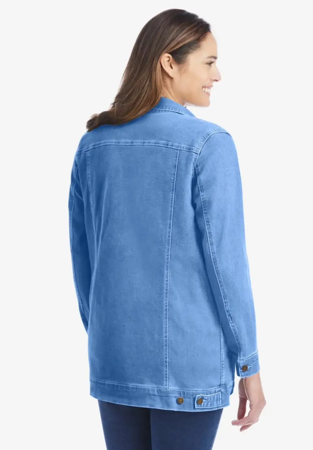 Long Stretch Denim Jacket