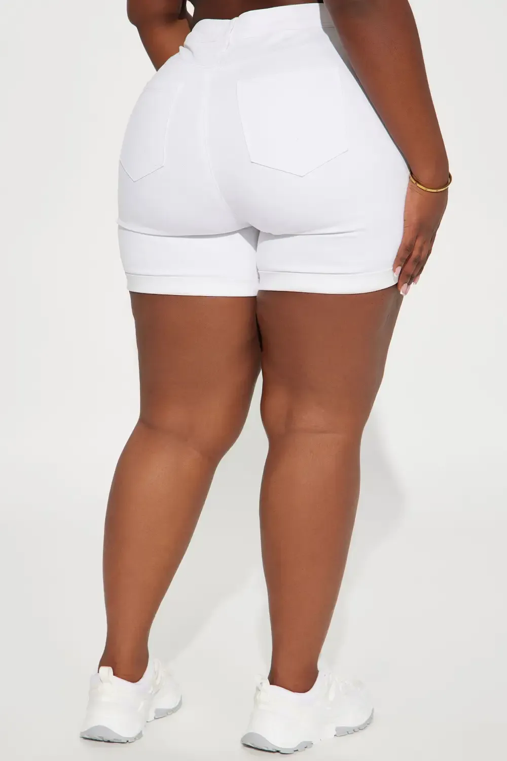 No Muffin Top Denim Shorts - White