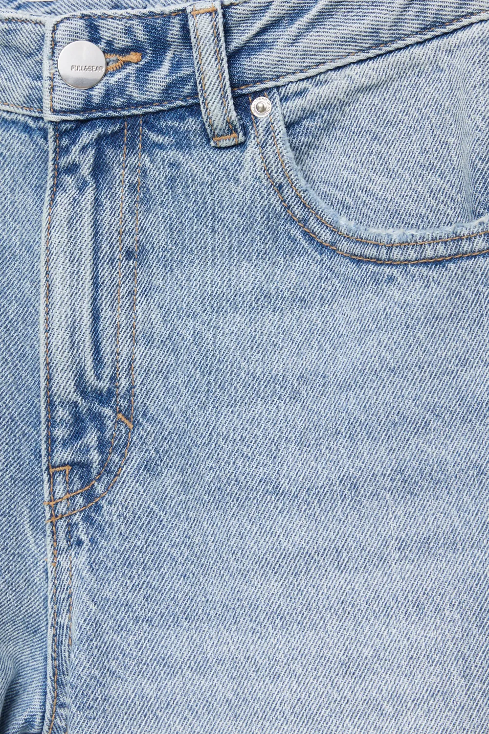 Jeans wide leg tiro alto