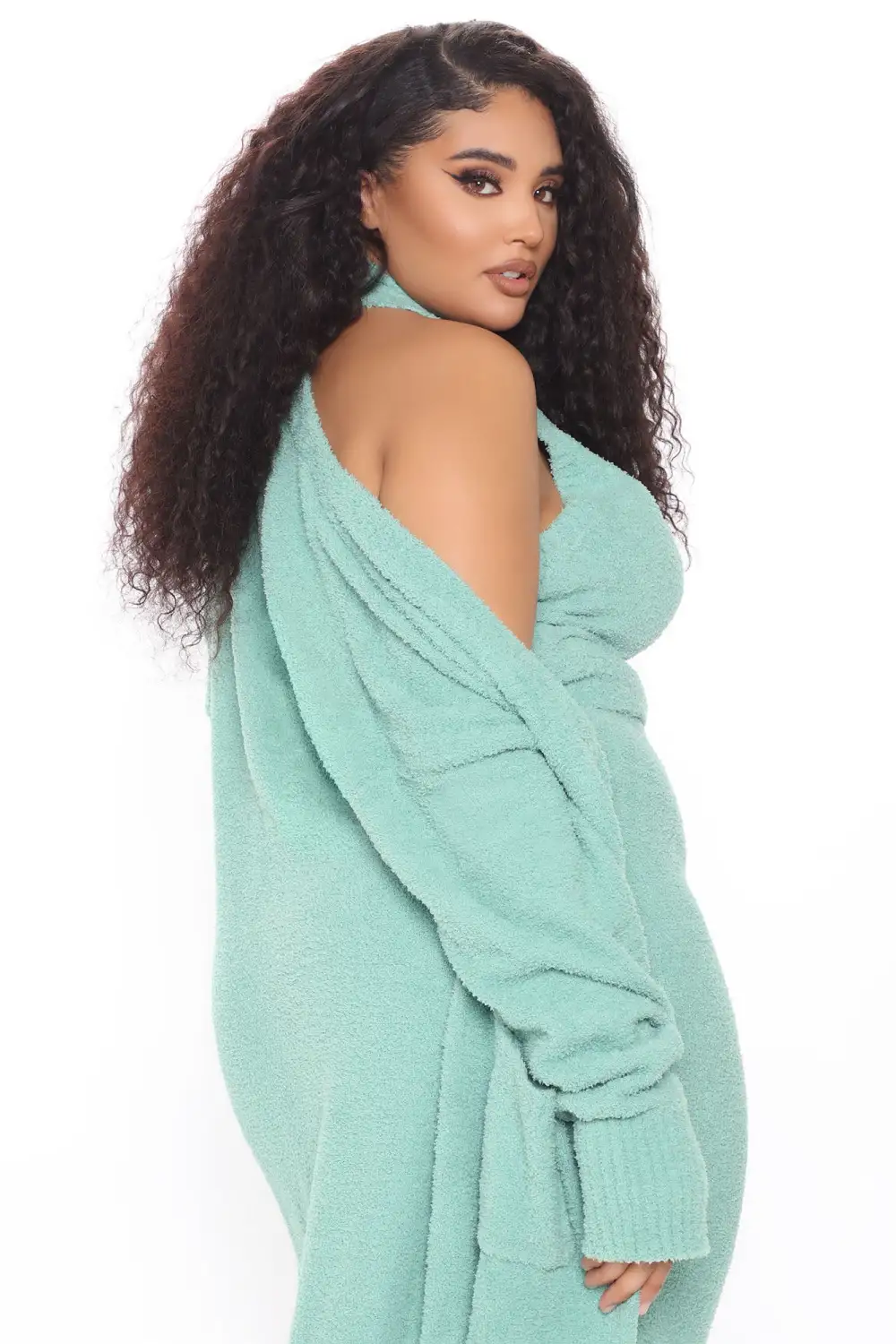 Keep Me Cozy Fuzzy 3 Piece Legging Set - Sage