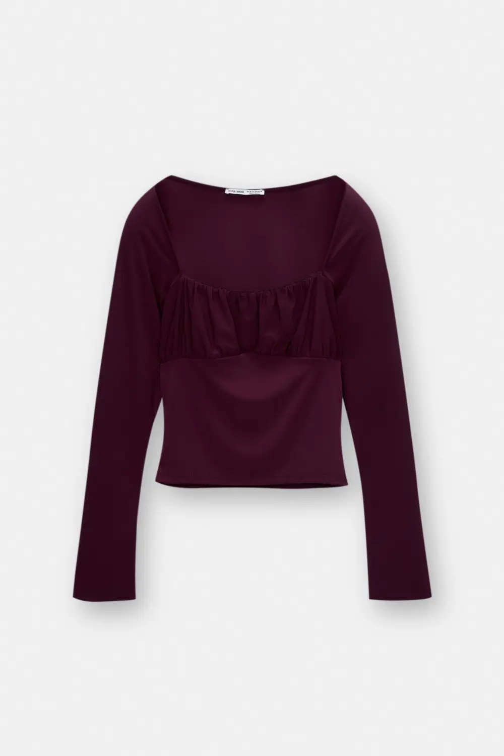 Long sleeve balconette top