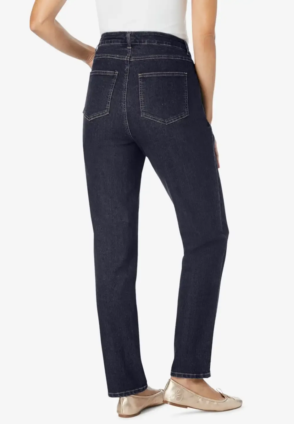 Straight-Leg Stretch Denim Jean