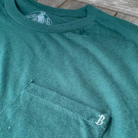 Boston Scally The Basics Pocket Tee - Forest Green