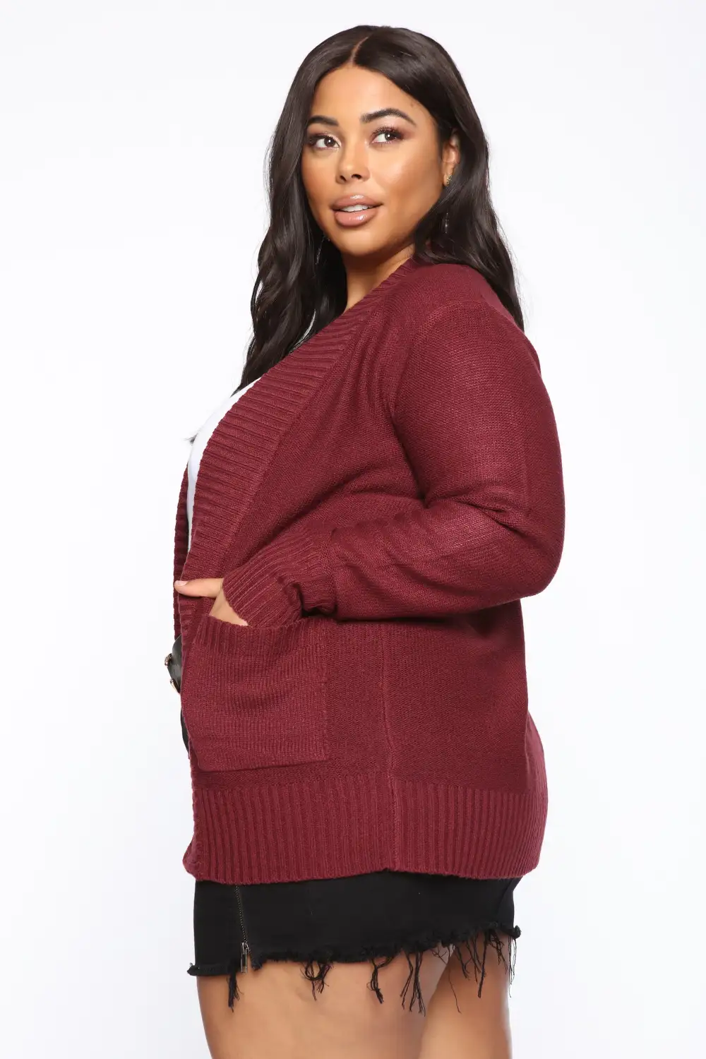 Moments After Cardigan - Burgundy