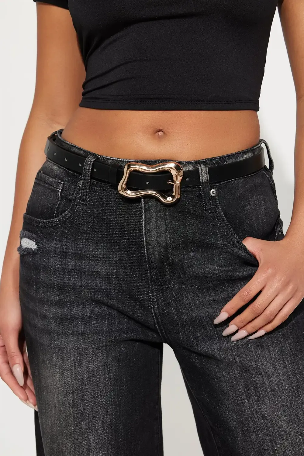 Cleo Abstract Belt - Black