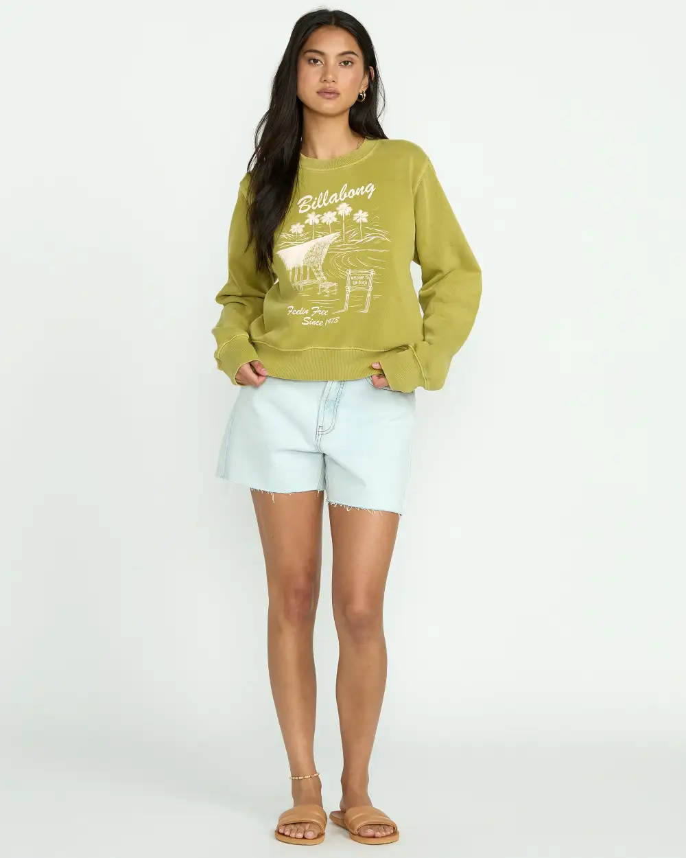 From Paradise Crewneck Sweatshirt - Sea Moss