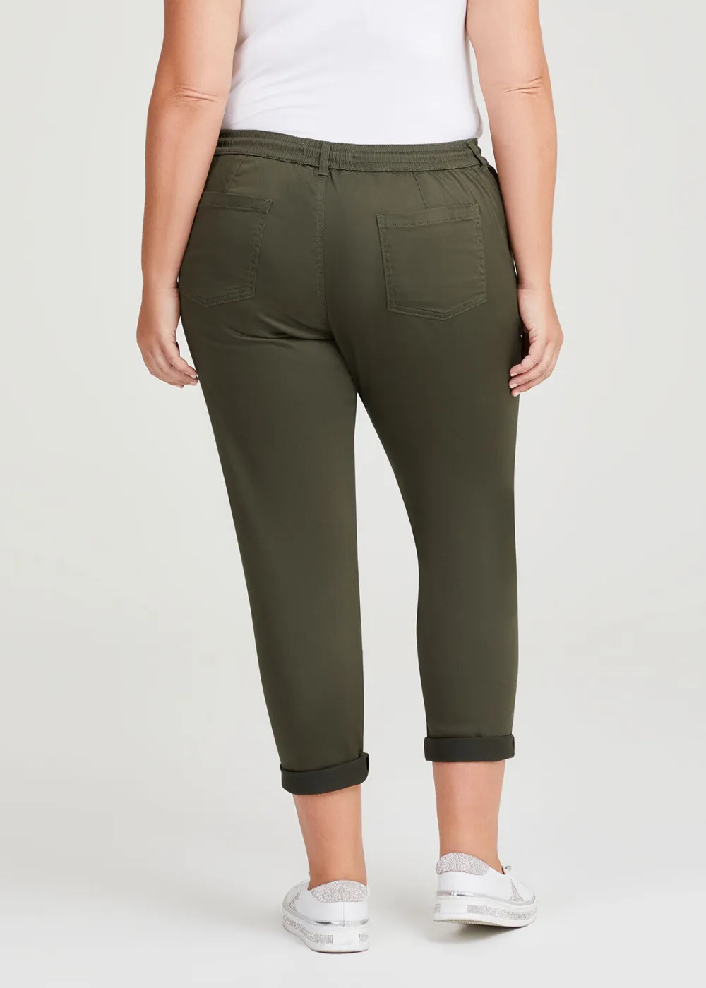 Cotton Mix Flat Front Jogger