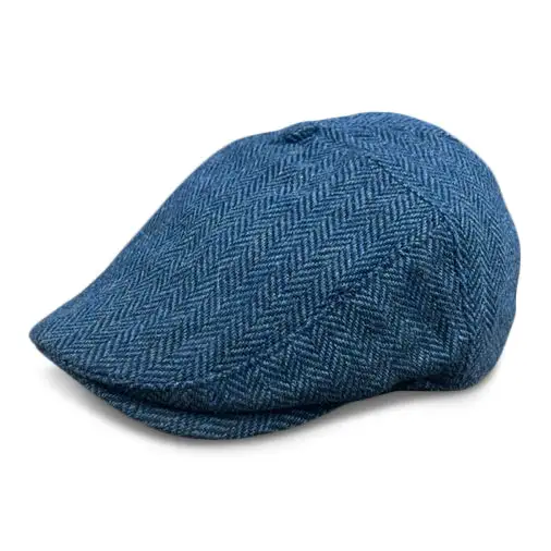 The Original 5-Panel Boston Scally Cap - Patriot Blue Herringbone
