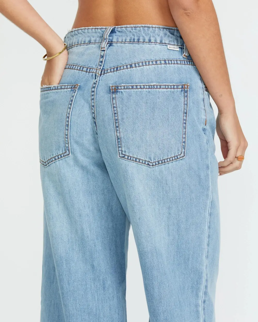 Washed By The Sun Denim Pants - Coastal Blue