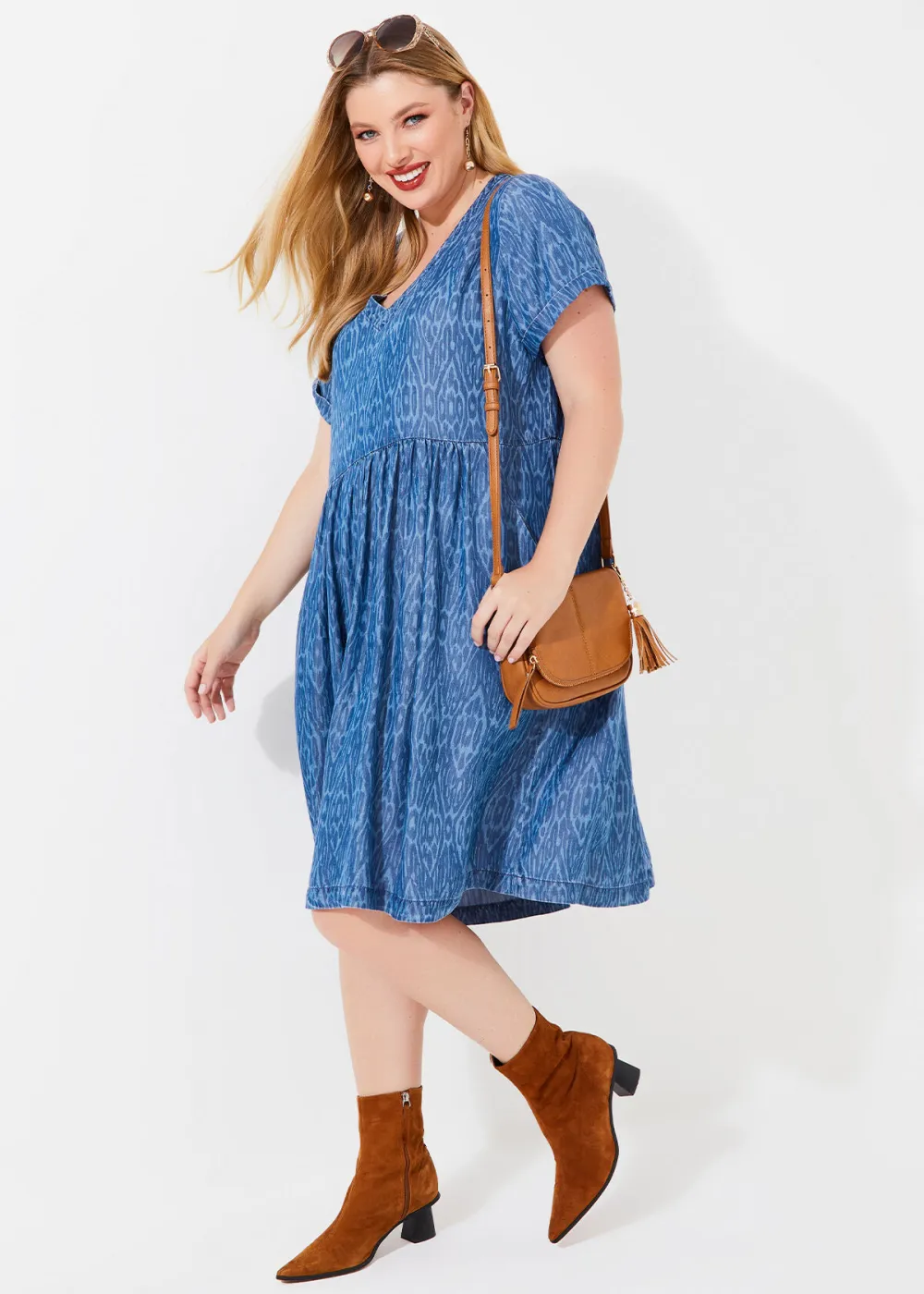 Ikat Print Pocket Dress