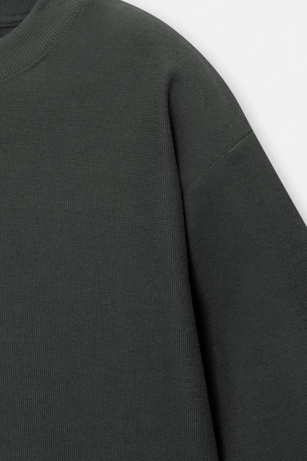 Textured short sleeve sweatshirt
