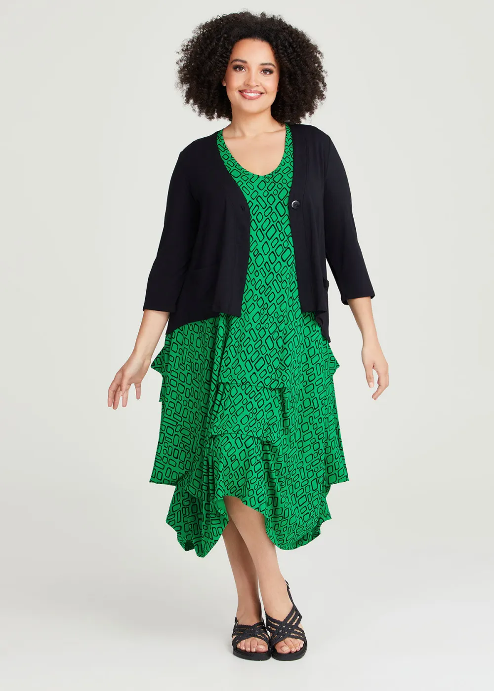 Andi Natural Abstract Dress