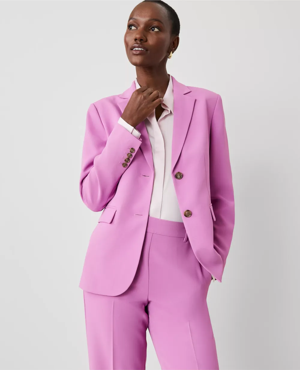 The Two-Button Blazer in Fluid Crepe
