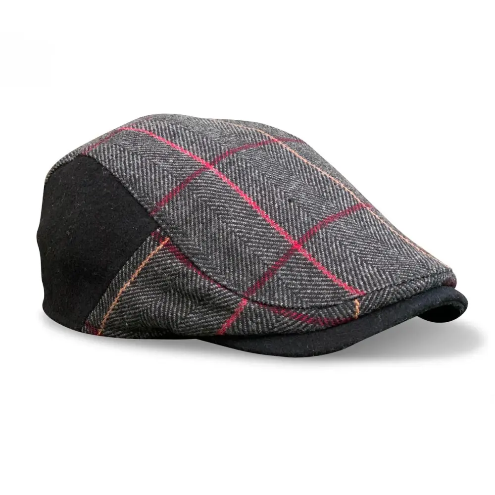 The Whiskey Boston Scally Cap - Smoke & Rye Plaid