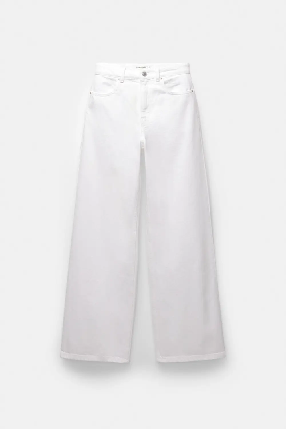Jeans wide leg tiro alto