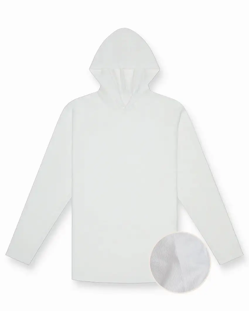 Thermal Hooded Drop-Cut Long Sleeve