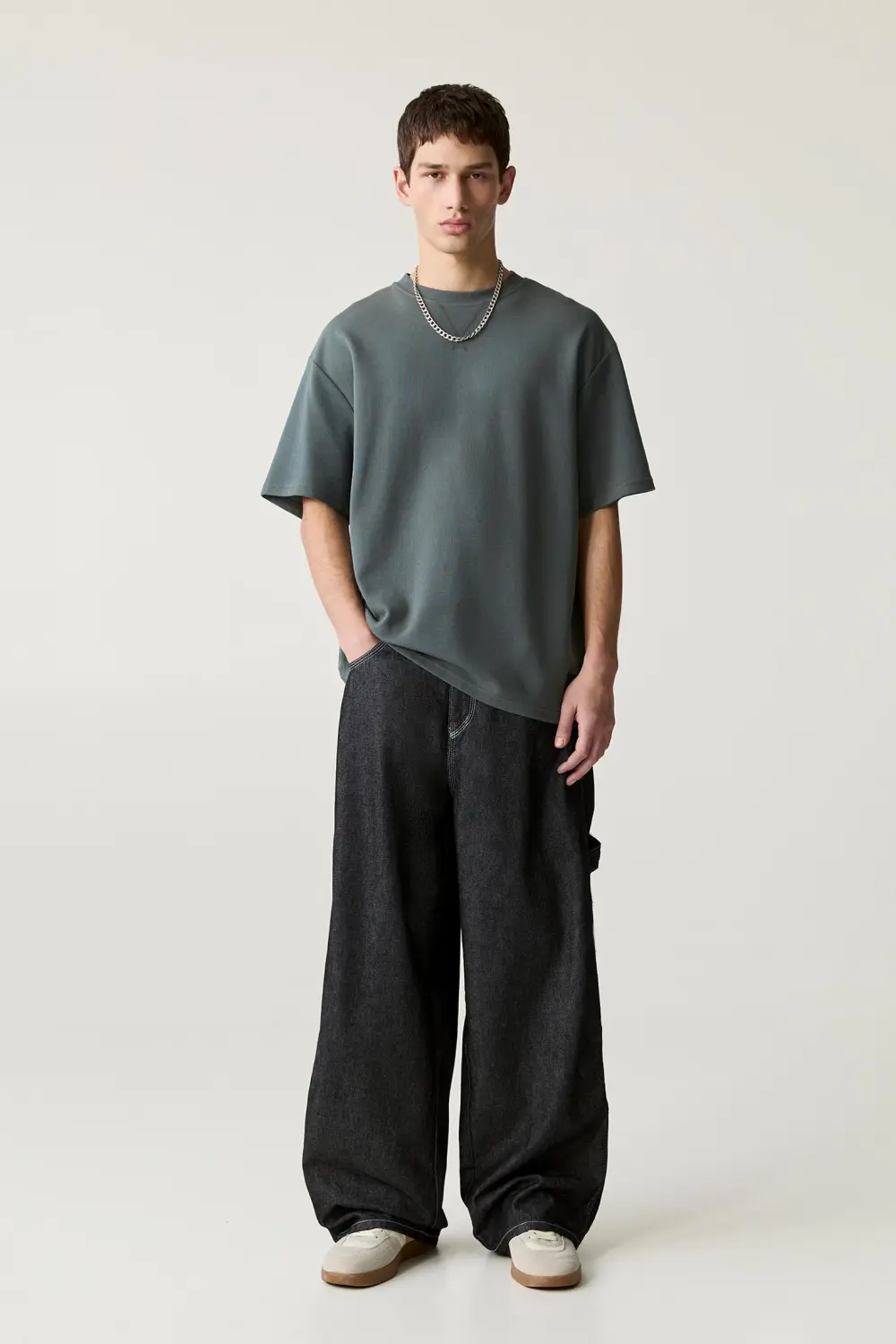 Basic short sleeve textured T-shirt