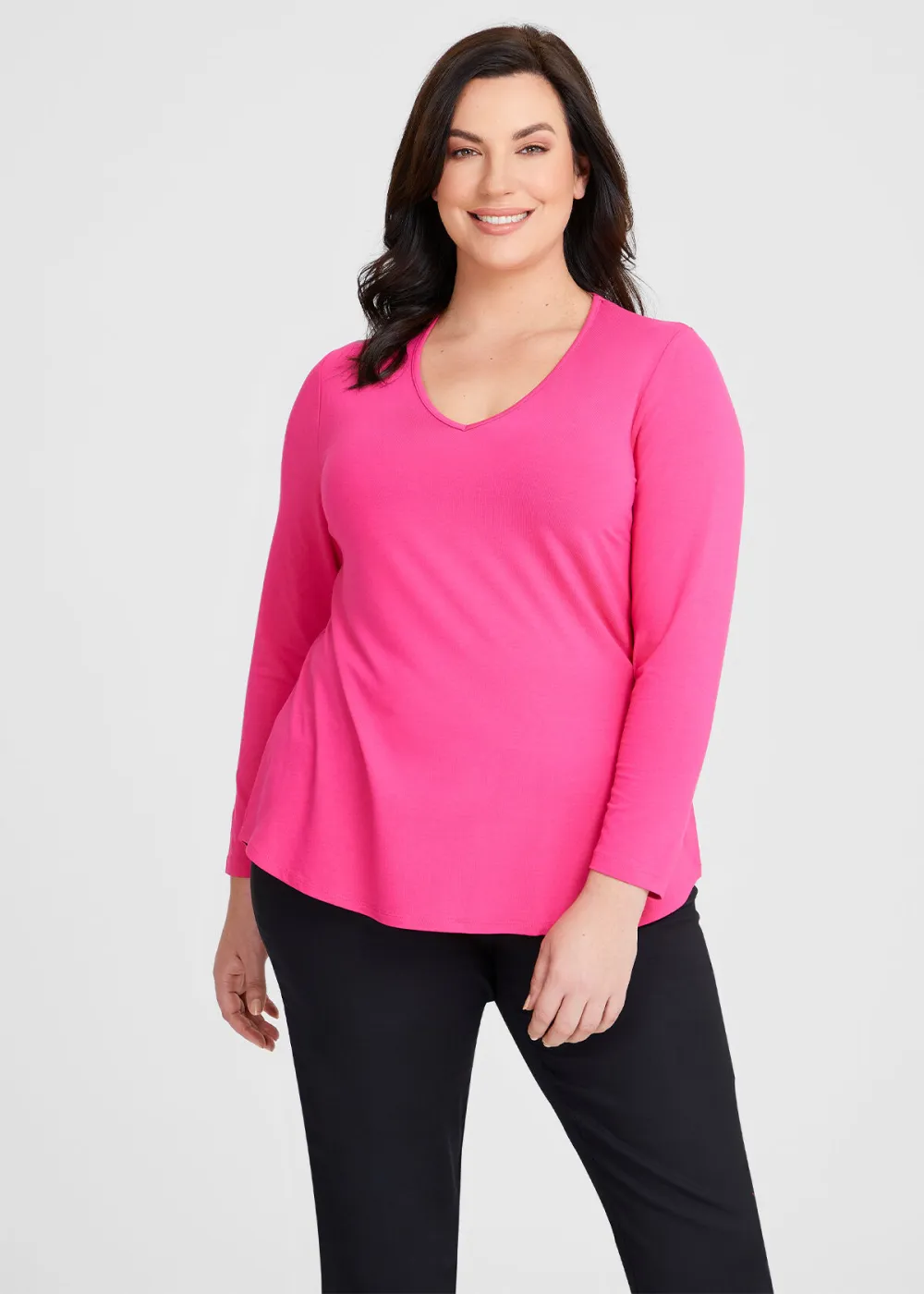 Natural Everyday V-neck Long Sleeve Top