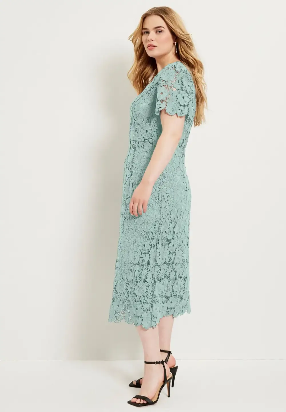 Square-Neck Lace Jessica Dress
