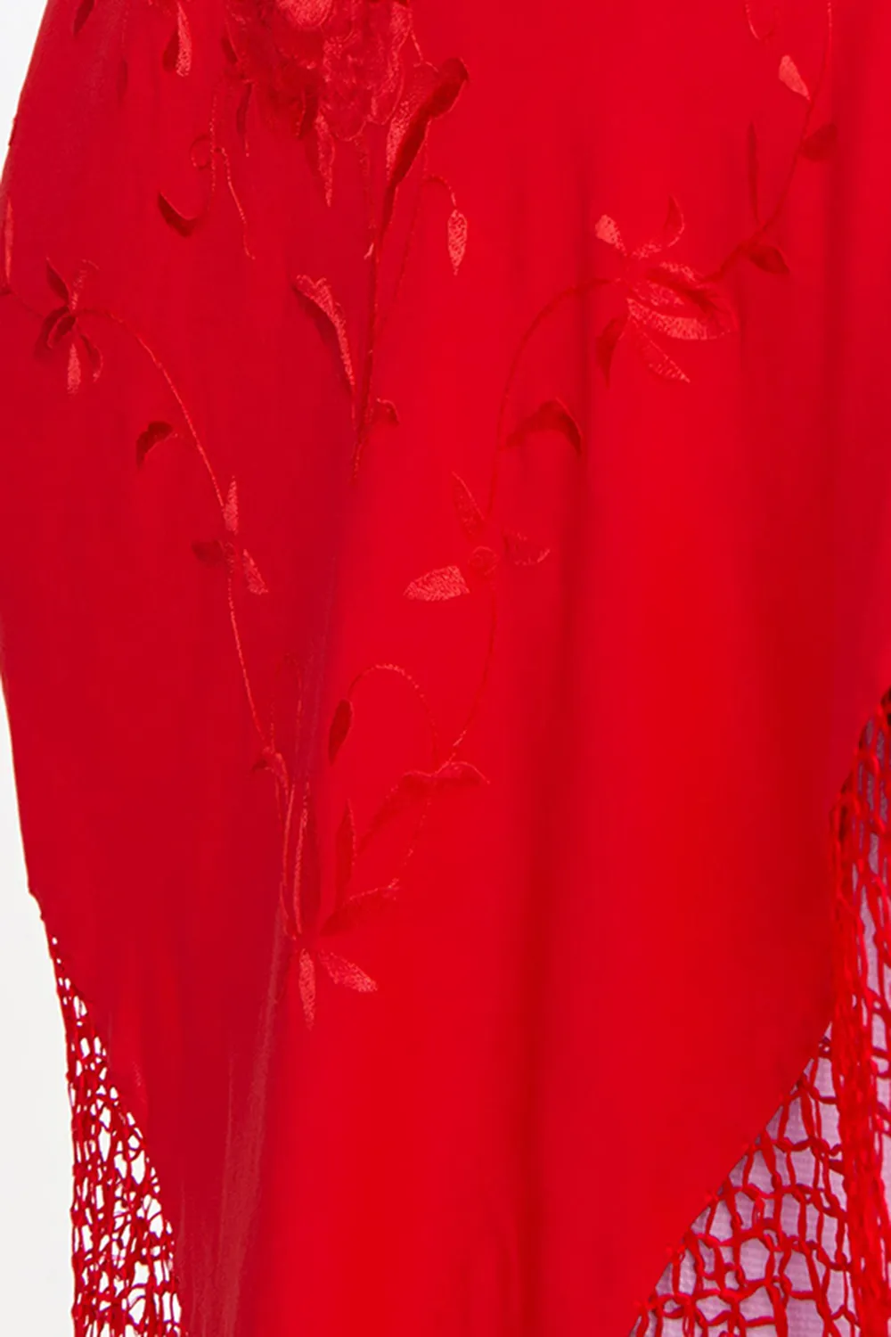 Red Silk Fabric Material Shawl