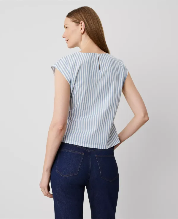 Striped Tie-Waist Tee