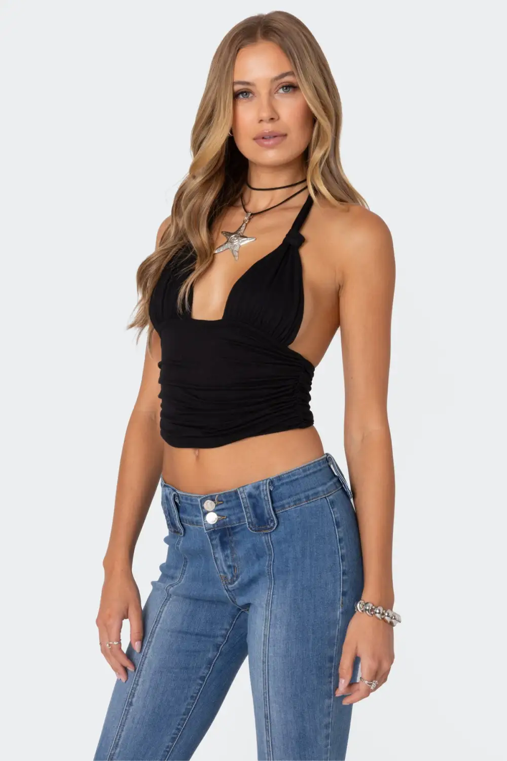Lillie Knotted Halter Top