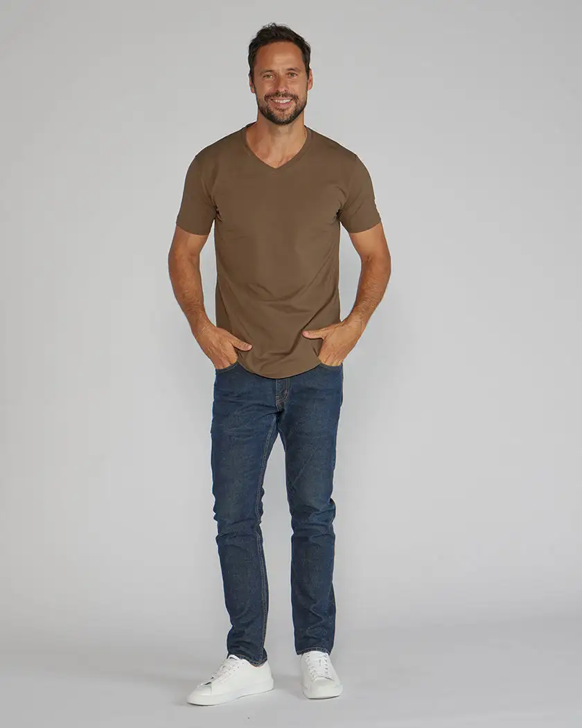 Drop-Cut V-Neck: Lux