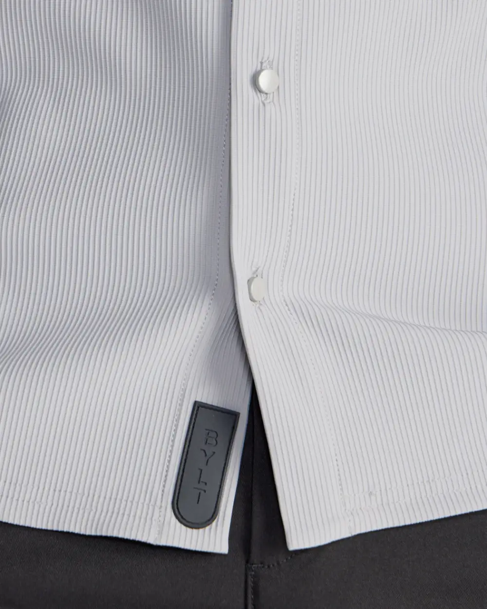 Ribbed+ Long Sleeve Button Down