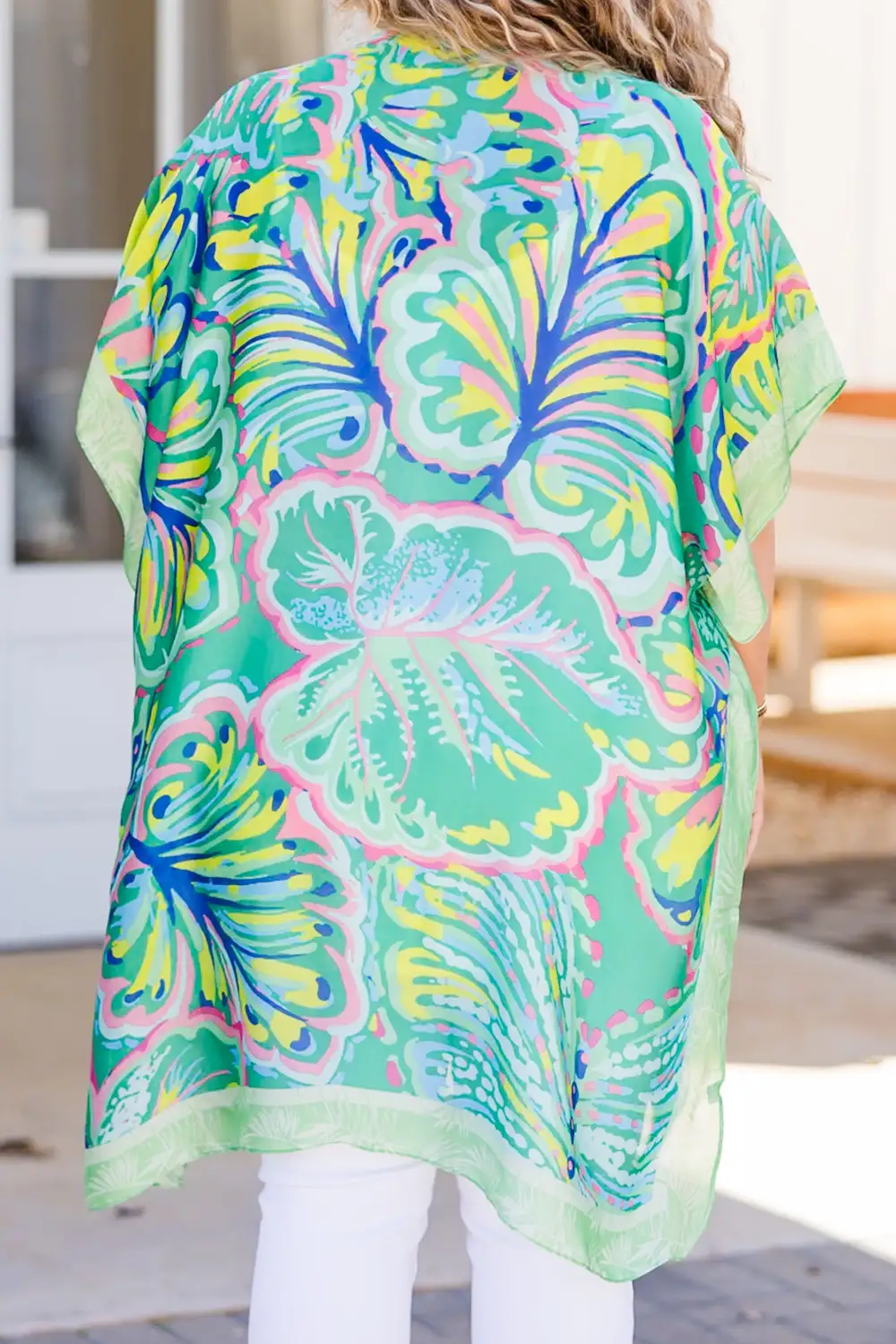 Tropical Palm Trees Kimono, Green