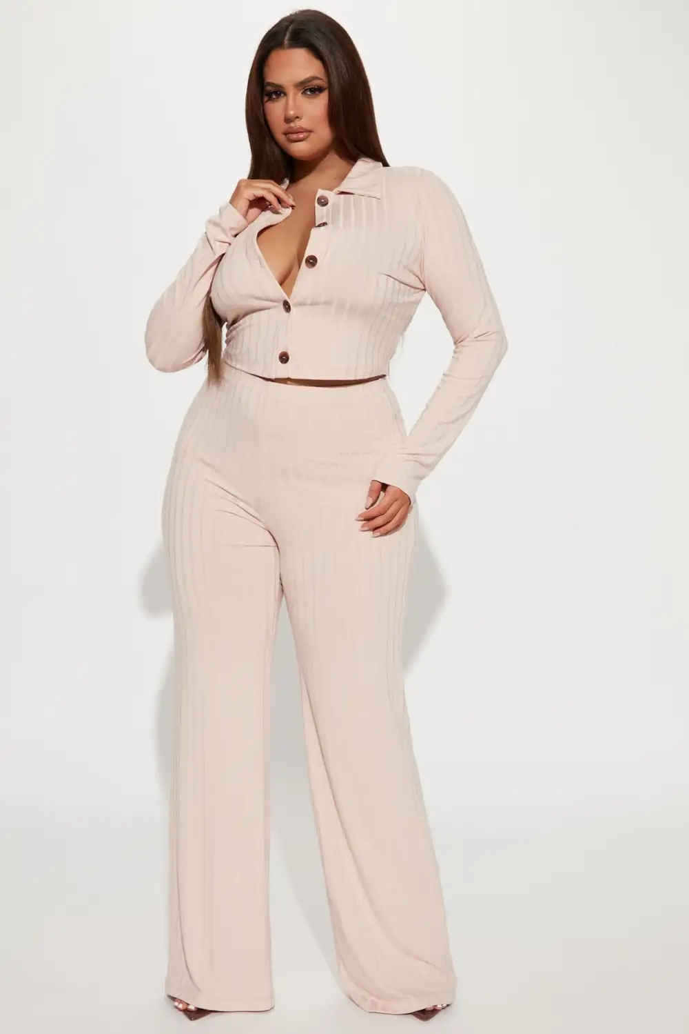 Call Again Pant Set - Taupe