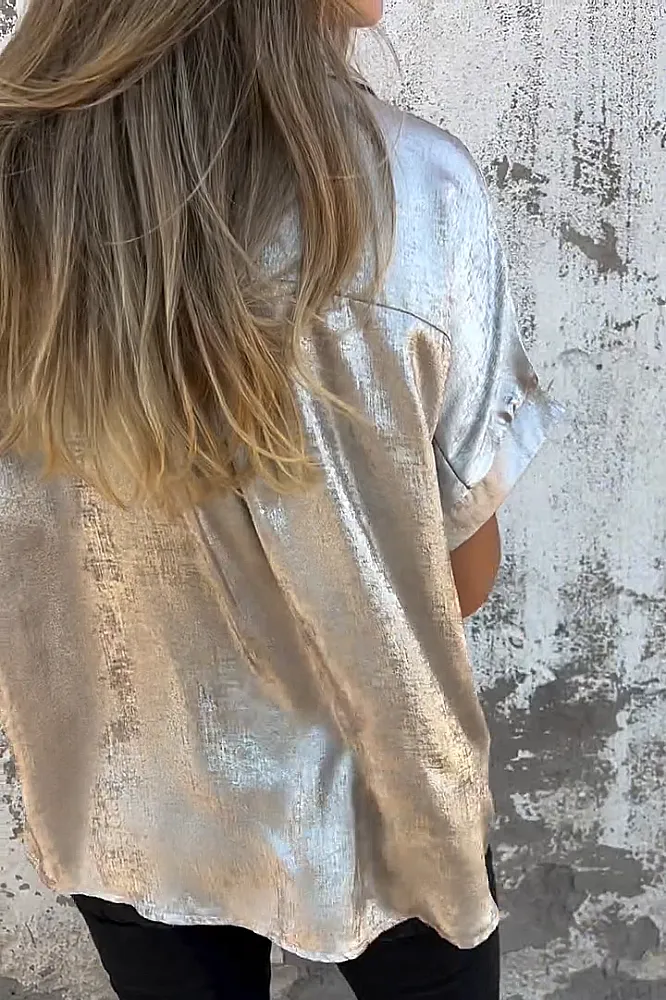 Women's silver hot casual loose shirt